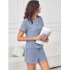 imageANRABESS Womens Lounge Pajamas Short Set 2026 Casual Summer 2 Piece Outfits Lightweight Loungewear ClothesLight Blue