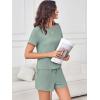 imageANRABESS Womens Lounge Pajamas Short Set 2026 Casual Summer 2 Piece Outfits Lightweight Loungewear ClothesLight Green