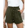 imageANRABESS Womens Shorts Casual Summer High Waisted Elastic Drawstring Comfy Lounge Wide Leg Short Pants Beach Vacation ClothesArmy Green