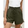 imageANRABESS Womens Shorts Casual Summer High Waisted Elastic Drawstring Comfy Lounge Wide Leg Short Pants Beach Vacation ClothesArmy Green