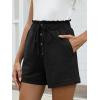 imageANRABESS Womens Shorts Casual Summer High Waisted Elastic Drawstring Comfy Lounge Wide Leg Short Pants Beach Vacation ClothesBlack