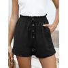 imageANRABESS Womens Shorts Casual Summer High Waisted Elastic Drawstring Comfy Lounge Wide Leg Short Pants Beach Vacation ClothesBlack