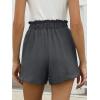 imageANRABESS Womens Shorts Casual Summer High Waisted Elastic Drawstring Comfy Lounge Wide Leg Short Pants Beach Vacation ClothesDark Gray