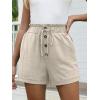 imageANRABESS Womens Shorts Casual Summer High Waisted Elastic Drawstring Comfy Lounge Wide Leg Short Pants Beach Vacation ClothesLight Yellow