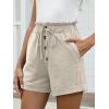 imageANRABESS Womens Shorts Casual Summer High Waisted Elastic Drawstring Comfy Lounge Wide Leg Short Pants Beach Vacation ClothesLight Yellow
