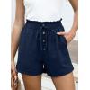 imageANRABESS Womens Shorts Casual Summer High Waisted Elastic Drawstring Comfy Lounge Wide Leg Short Pants Beach Vacation ClothesNavy Blue