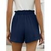imageANRABESS Womens Shorts Casual Summer High Waisted Elastic Drawstring Comfy Lounge Wide Leg Short Pants Beach Vacation ClothesNavy Blue