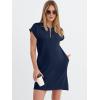 imageANRABESS Womens Summer Casual Half Zip Cap Sleeve Trendy WrinkleFree Tshirt Dress 2026 Spring Beach Vacation Short DressesNavy Blue