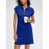 imageANRABESS Womens Summer Casual Half Zip Cap Sleeve Trendy WrinkleFree Tshirt Dress 2026 Spring Beach Vacation Short DressesRoyal Blue