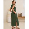 imageANRABESS Womens Summer Casual Maxi Dresses Sleeveless V Neck Split WrinkleFree Long Sundress Beach Vacation Travel ClothesArmy Green