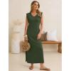 imageANRABESS Womens Summer Casual Maxi Dresses Sleeveless V Neck Split WrinkleFree Long Sundress Beach Vacation Travel ClothesArmy Green