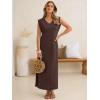 imageANRABESS Womens Summer Casual Maxi Dresses Sleeveless V Neck Split WrinkleFree Long Sundress Beach Vacation Travel ClothesBrown