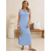 imageANRABESS Womens Summer Casual Maxi Dresses Sleeveless V Neck Split WrinkleFree Long Sundress Beach Vacation Travel ClothesLight Blue