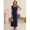 imageANRABESS Womens Summer Casual Maxi Dresses Sleeveless V Neck Split WrinkleFree Long Sundress Beach Vacation Travel ClothesNavy Blue