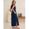 imageANRABESS Womens Summer Casual Maxi Dresses Sleeveless V Neck Split WrinkleFree Long Sundress Beach Vacation Travel ClothesNavy Blue
