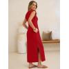 imageANRABESS Womens Summer Casual Maxi Dresses Sleeveless V Neck Split WrinkleFree Long Sundress Beach Vacation Travel ClothesRed