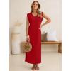 imageANRABESS Womens Summer Casual Maxi Dresses Sleeveless V Neck Split WrinkleFree Long Sundress Beach Vacation Travel ClothesRed