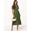 imageANRABESS Womens Summer Casual Short Sleeve T Shirts Maxi Dress Flowy V Neck Tiered Beach Vacation Sundress 2026 OutfitsArmy Green