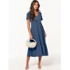 imageANRABESS Womens Summer Casual Short Sleeve T Shirts Maxi Dress Flowy V Neck Tiered Beach Vacation Sundress 2026 OutfitsBlue