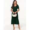imageANRABESS Womens Summer Casual Short Sleeve T Shirts Maxi Dress Flowy V Neck Tiered Beach Vacation Sundress 2026 OutfitsDeep Green
