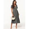 imageANRABESS Womens Summer Casual Short Sleeve T Shirts Maxi Dress Flowy V Neck Tiered Beach Vacation Sundress 2026 OutfitsGrey