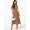 imageANRABESS Womens Summer Casual Short Sleeve T Shirts Maxi Dress Flowy V Neck Tiered Beach Vacation Sundress 2026 OutfitsLight Brown