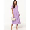 imageANRABESS Womens Summer Casual Short Sleeve T Shirts Maxi Dress Flowy V Neck Tiered Beach Vacation Sundress 2026 OutfitsLight Purple