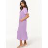 imageANRABESS Womens Summer Casual Short Sleeve T Shirts Maxi Dress Flowy V Neck Tiered Beach Vacation Sundress 2026 OutfitsLight Purple