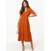 imageANRABESS Womens Summer Casual Short Sleeve T Shirts Maxi Dress Flowy V Neck Tiered Beach Vacation Sundress 2026 OutfitsOrange