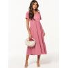 imageANRABESS Womens Summer Casual Short Sleeve T Shirts Maxi Dress Flowy V Neck Tiered Beach Vacation Sundress 2026 OutfitsPink