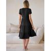 imageANRABESS Womens Summer Causal Dresses V Neck Short Sleeve Midi Dress 2026 Flowy Tiered Boho Beach Sundress Vacation OutfitsBlack