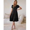 imageANRABESS Womens Summer Causal Dresses V Neck Short Sleeve Midi Dress 2026 Flowy Tiered Boho Beach Sundress Vacation OutfitsBlack