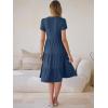 imageANRABESS Womens Summer Causal Dresses V Neck Short Sleeve Midi Dress 2026 Flowy Tiered Boho Beach Sundress Vacation OutfitsBlue