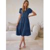 imageANRABESS Womens Summer Causal Dresses V Neck Short Sleeve Midi Dress 2026 Flowy Tiered Boho Beach Sundress Vacation OutfitsBlue