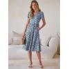 imageANRABESS Womens Summer Causal Dresses V Neck Short Sleeve Midi Dress 2026 Flowy Tiered Boho Beach Sundress Vacation OutfitsFloral Blue