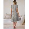 imageANRABESS Womens Summer Causal Dresses V Neck Short Sleeve Midi Dress 2026 Flowy Tiered Boho Beach Sundress Vacation OutfitsKhaki Polka Dot