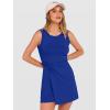imageANRABESS Womens Summer Dress 2026 Athletic Romper Skort Sleeveless Twist Waist Bodycon Night Out Mini Dress Built in ShortsRoyal Blue