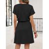 imageANRABESS Womens Summer Dresses Casual V Neck Short Sleeve Elastic Waist Mini Tshirt Dress Beach Vacation Sundress with PocketBlack