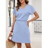 imageANRABESS Womens Summer Dresses Casual V Neck Short Sleeve Elastic Waist Mini Tshirt Dress Beach Vacation Sundress with PocketLight Blue