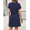 imageANRABESS Womens Summer Dresses Casual V Neck Short Sleeve Elastic Waist Mini Tshirt Dress Beach Vacation Sundress with PocketNavy Blue