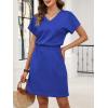 imageANRABESS Womens Summer Dresses Casual V Neck Short Sleeve Elastic Waist Mini Tshirt Dress Beach Vacation Sundress with PocketRoyal Blue