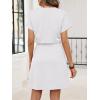 imageANRABESS Womens Summer Dresses Casual V Neck Short Sleeve Elastic Waist Mini Tshirt Dress Beach Vacation Sundress with PocketWhite