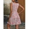 imageANRABESS Womens Summer Mini Dress 2026 Sleeveless Sexy Wrap V Neck ALine Boho Floral Sundress Casual Flowy Beach DressesFloral Blue Pink
