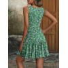 imageANRABESS Womens Summer Mini Dress 2026 Sleeveless Sexy Wrap V Neck ALine Boho Floral Sundress Casual Flowy Beach DressesFloral Green