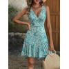 imageANRABESS Womens Summer Mini Dress 2026 Sleeveless Sexy Wrap V Neck ALine Boho Floral Sundress Casual Flowy Beach DressesFloral Lake