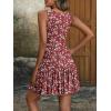 imageANRABESS Womens Summer Mini Dress 2026 Sleeveless Sexy Wrap V Neck ALine Boho Floral Sundress Casual Flowy Beach DressesFloral Red
