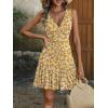 imageANRABESS Womens Summer Mini Dress 2026 Sleeveless Sexy Wrap V Neck ALine Boho Floral Sundress Casual Flowy Beach DressesFloral Yellow