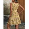 imageANRABESS Womens Summer Mini Dress 2026 Sleeveless Sexy Wrap V Neck ALine Boho Floral Sundress Casual Flowy Beach DressesFloral Yellow