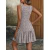 imageANRABESS Womens Summer Mini Dress 2026 Sleeveless Sexy Wrap V Neck ALine Boho Floral Sundress Casual Flowy Beach DressesKhaki Polka Dot