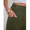 imageANRABESS Womens Summer Pants Cropped Elastic Waist Harem Barrel Lounge Casual Work Slacks Beach Vacation Clothes with PocketsArmy Green